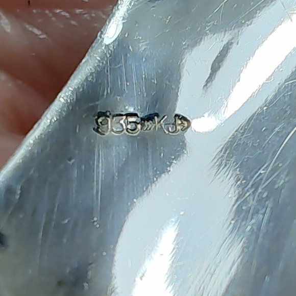 Vintage Kollmar & Jourdan 935 Silver Textured Flower Brooch Pin - Picture 10 of 13